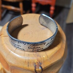 Silver Engraved Cuff Bracelet